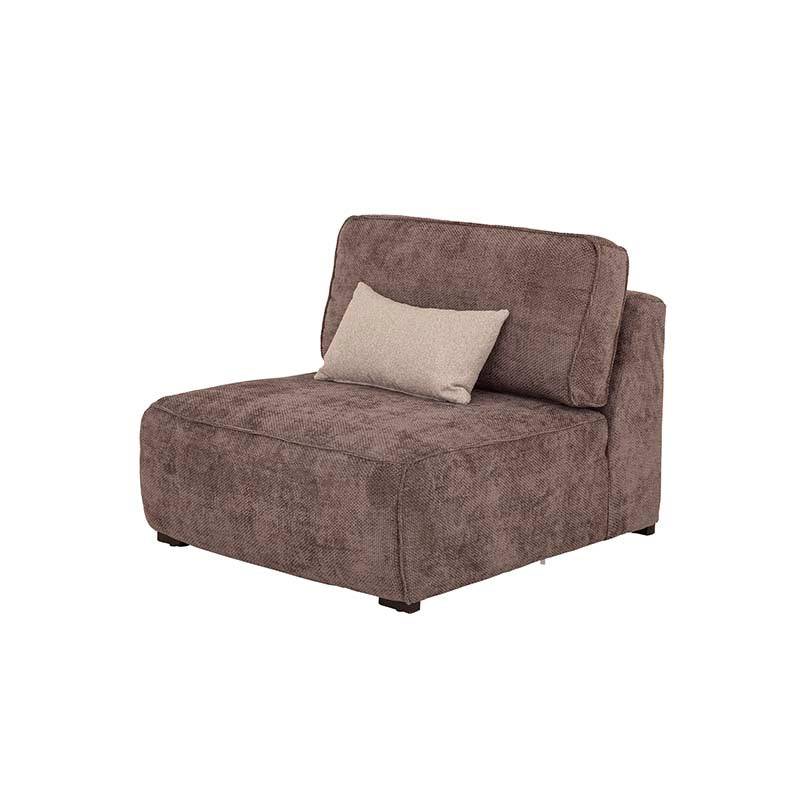 Juego de sala Megan de 5 piezas con sillones en tono café, incluyendo el sillón central, de Deurope.com.mx