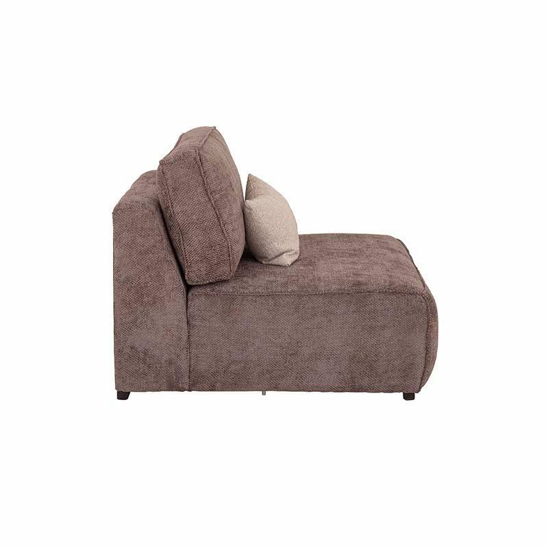 Juego de sala Megan de 5 piezas con sillones en color café para sala moderna y cómoda, diseñado por deurope.com.mx