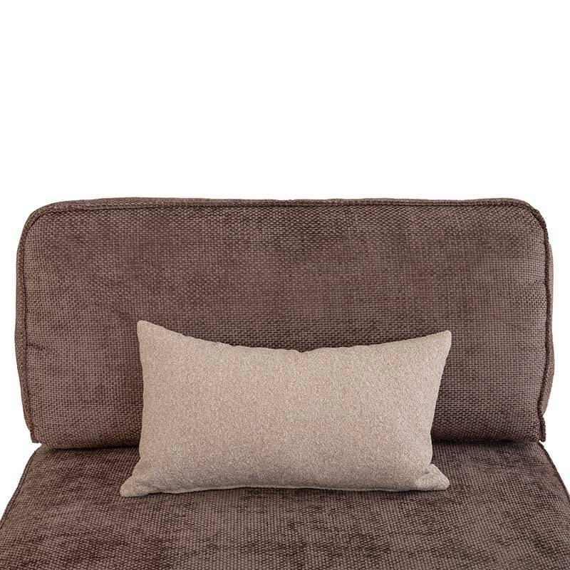 Sofá de sala Megan de 5 piezas en color café con sillón central, conjunto de muebles de sala elegante y cómodo.