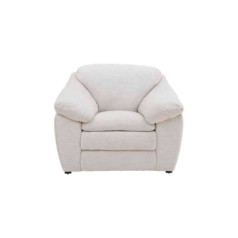 Juego de sala Chloe de 3 piezas con sillones de tela marfil, estilo moderno y cómodo, frente de 102 cm, alto 90 cm y fondo 96 cm