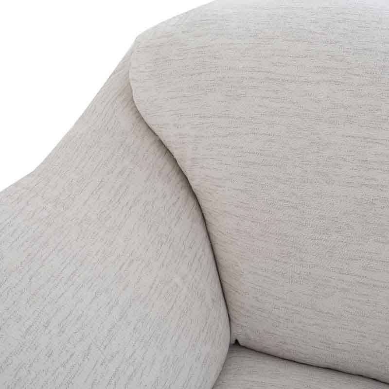 Juego de sala Chloe de 3 piezas con sillones de tela color marfil, con respaldo y asientos acolchados.