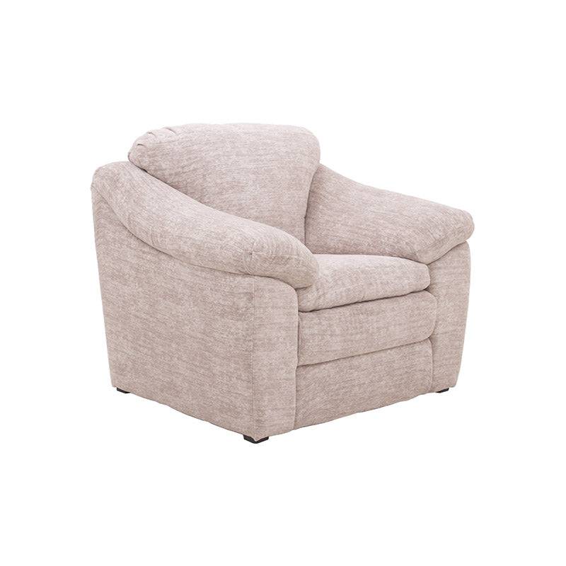 Sofá de sala Chloe de 3 piezas en tela marfil, con cojines cómodos y diseño moderno para sala de estar.