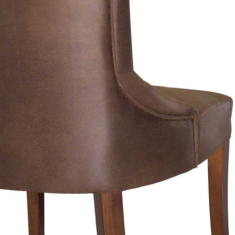 Juego de comedor Aragón de 8 piezas con sillas de madera de pino y tapiz en suede, estilo moderno y elegante.