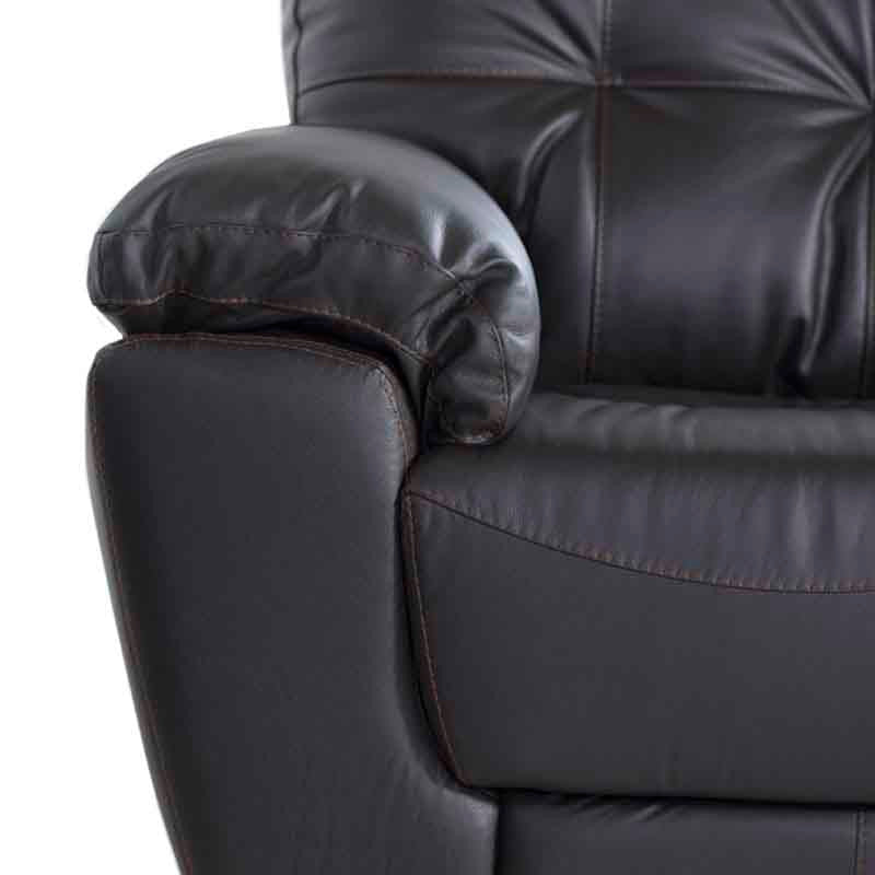 Sofá de sala Carter de cuero moka, de 3 piezas, con sillones de 111 cm de alto, 90 cm de ancho y 88 cm de fondo, de deurope.com.mx