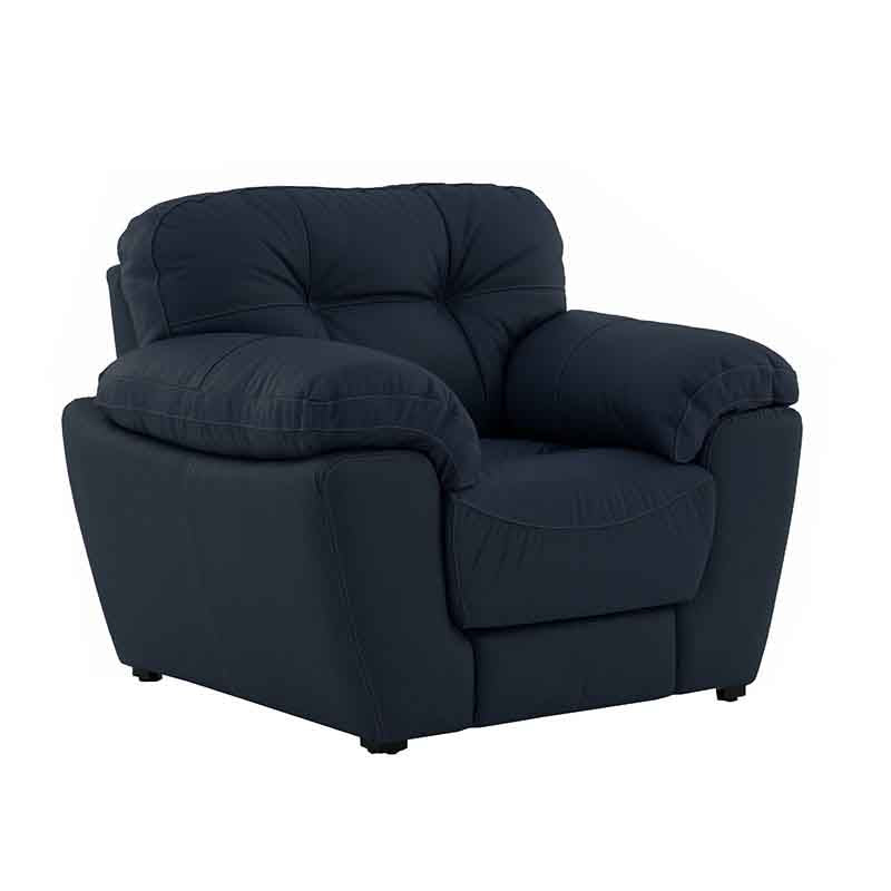Juego de sala Carter de cuero en color moka con sillones de 111 cm de alto, 90 cm de ancho y fondo de 88 cm, de deurope.com.mx