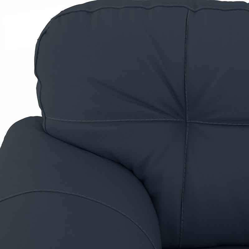 Juego de sala Carter de cuero en color moka con sillones de 111 cm de alto y 90 cm de ancho, elegante y cómodo.