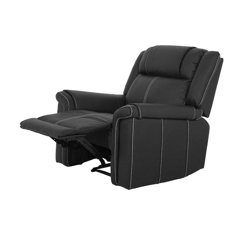 Sillón reclinable imperial en color negro, cómodo y elegante, ideal para salas y áreas de descanso.