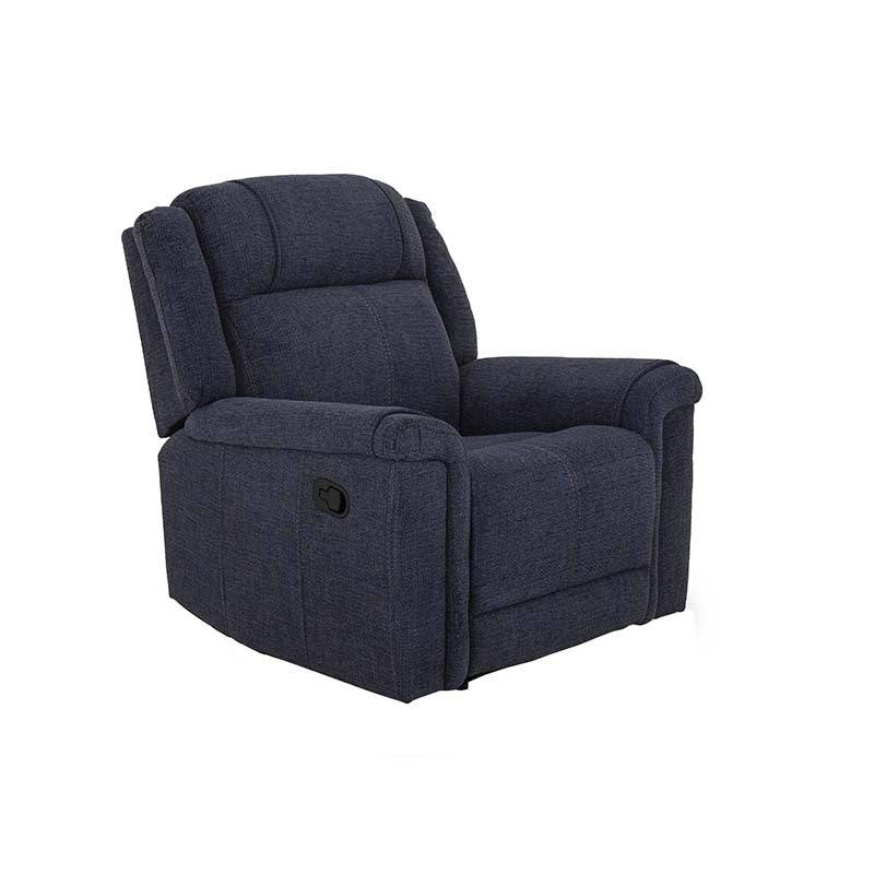 Sillón reclinable Imperial de color negro, asiento cómodo con respaldo ajustable, ideal para sala moderna.