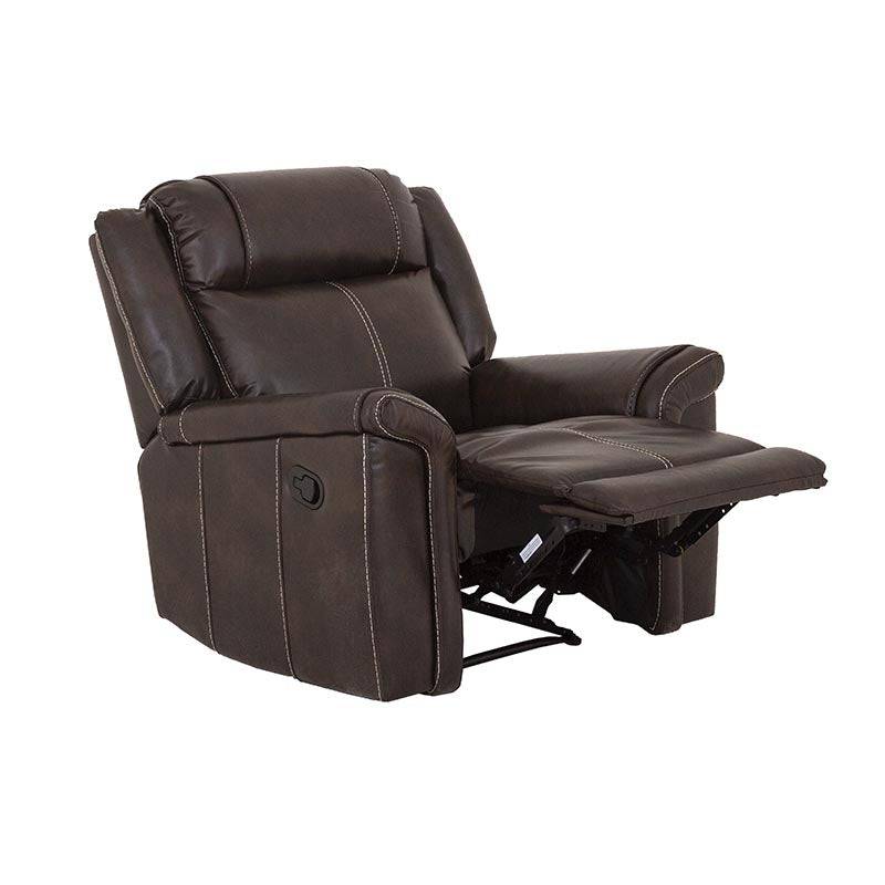 Sillón reclinable Imperial en color negro, cómodo y elegante, ideal para sala o sala de estar.