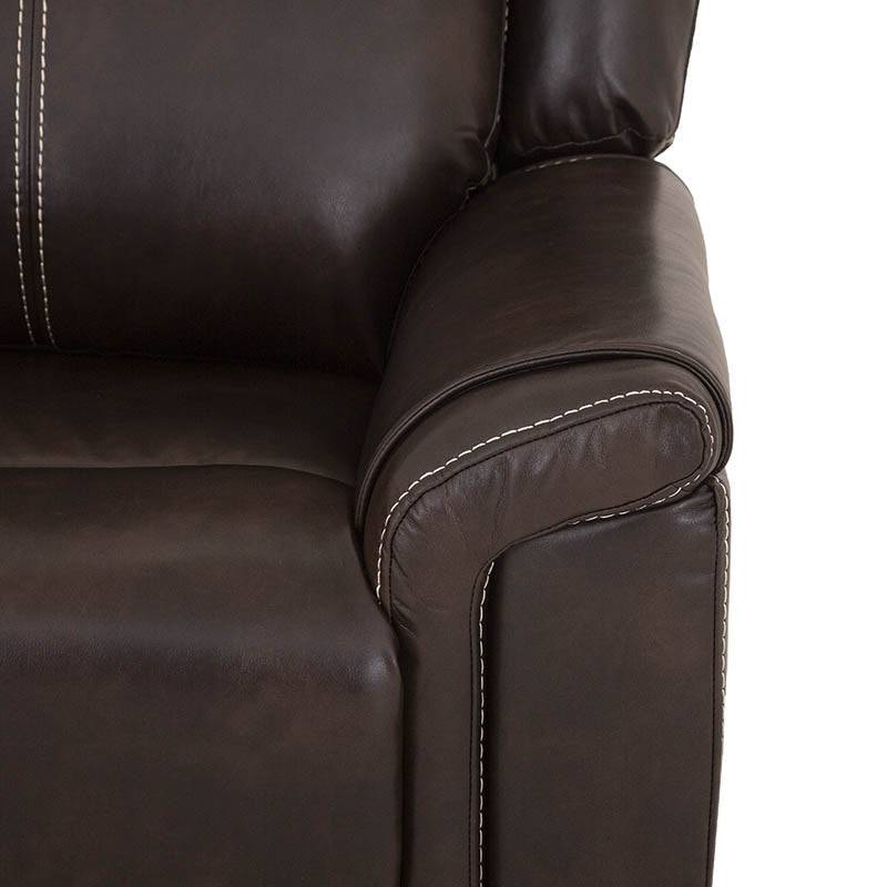 Sillón reclinable Imperial en color negro, cómodo y elegante, ideal para sala, fabricado por deurope.com.mx
