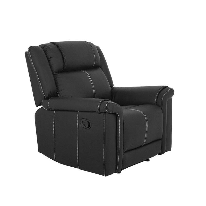 Sillón reclinable Imperial en color negro, cómodo y elegante, ideal para sala o salón de estar.
