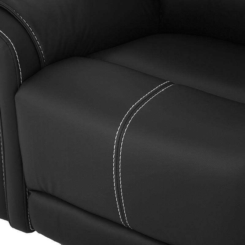 Sillón reclinable Imperial en color negro, con diseño cómodo y elegante para sala o sala de estar.