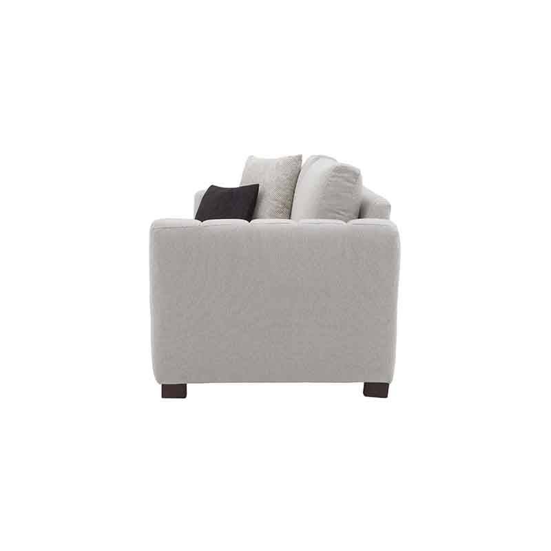 Sofá y loveseat Sonny en tela color marfil, juego de sala de marca deurope.com.mx con tapizado elegante y cómodo.