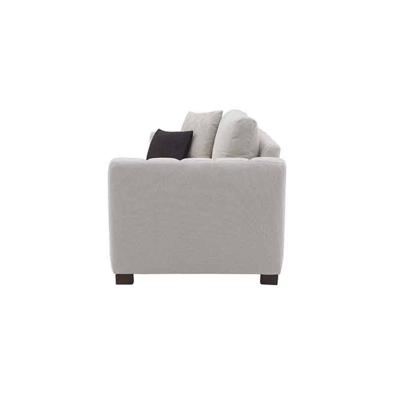 Sofá y loveseat Sonny de Deurope en tela marfil, juego de sala elegante y cómodo con diseño moderno y tapizado suave.