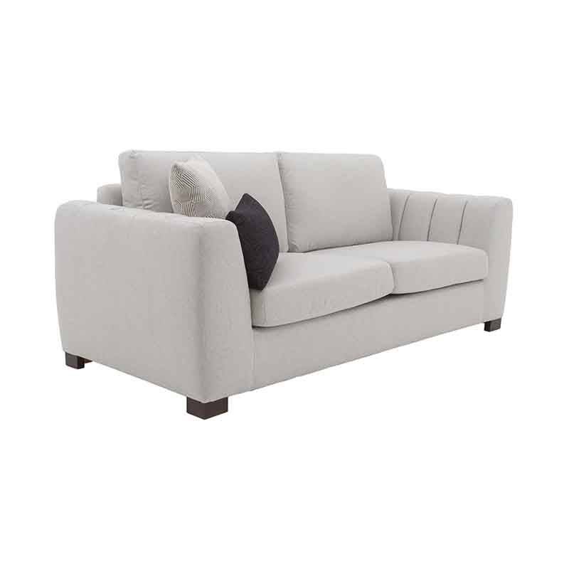 Sofá y loveseat Sonny en color marfil, juego de sala de tapiz de tela Victory, estilo moderno y cómodo.