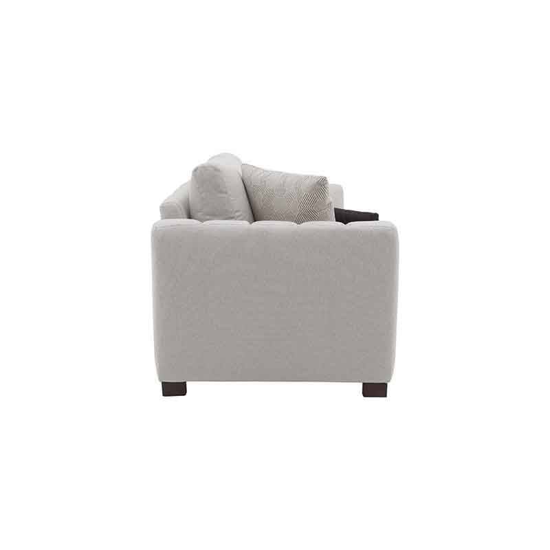 Sofá y loveseat Sonny de Deurope en tela marfil, juego de sala moderno y cómodo con diseño elegante.