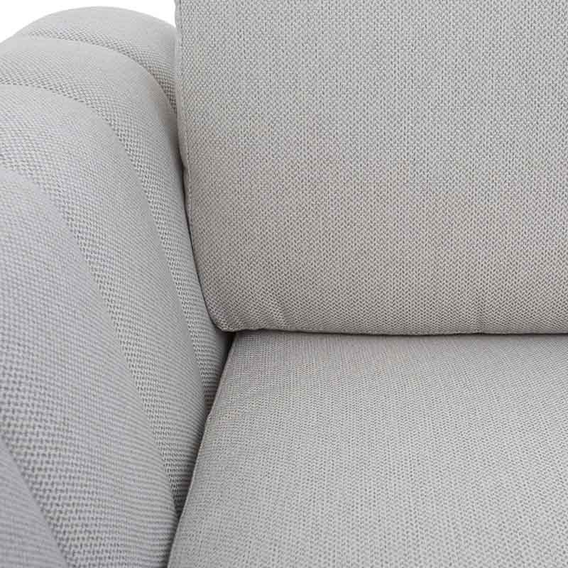 Sofá y loveseat Sonny de Deurope en tela marfil, juego de sala con cojines cómodos y diseño moderno para salón elegante.