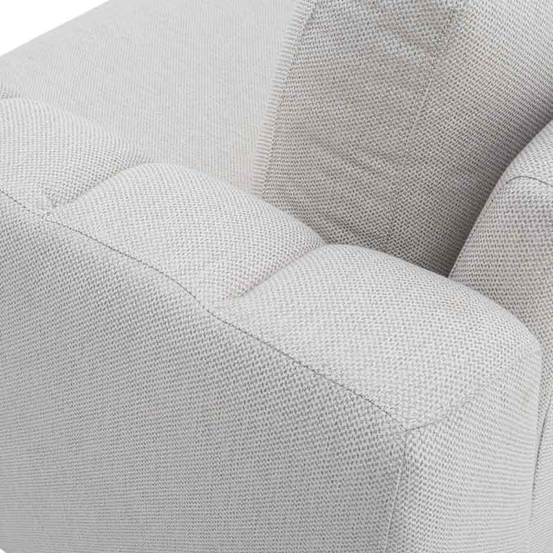 Sofá y loveseat Sonny de Deurope en tela color marfil, juego de sala con diseño moderno y cómodo para el hogar.