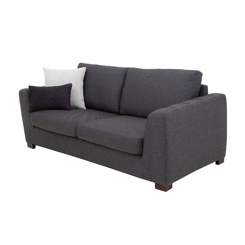 Sofá y loveseat Sonny en tela color marfil, juego de sala de Deurope con diseño moderno y cómodo.