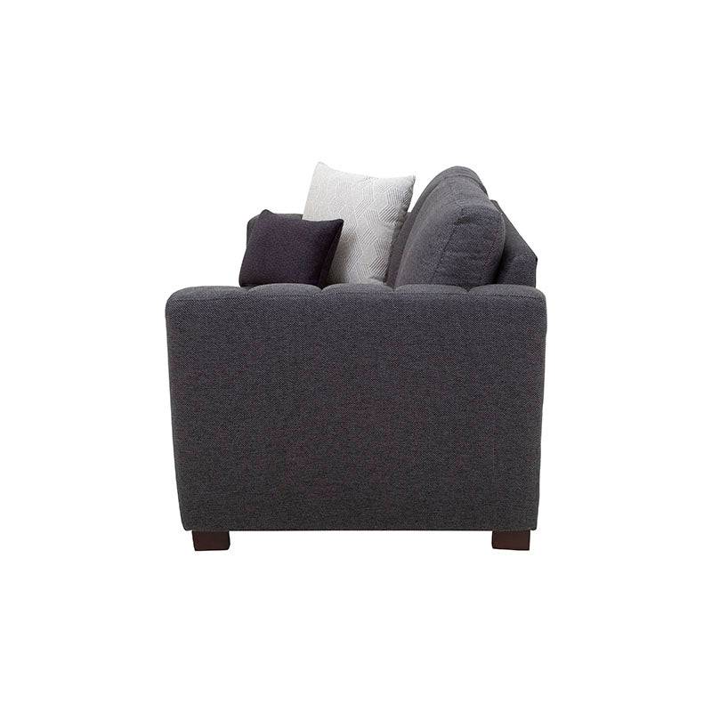 Sofá y loveseat Sonny de Deurope en tela marfil, juego de sala elegante con cojines cómodos y diseño moderno.