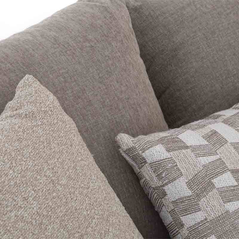 Sofá de sala Oporto de 2 piezas en color gris, estilo moderno y cómodo, de la marca deurope.com.mx.