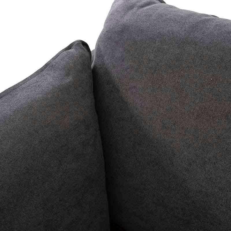 Sofá cama Calm de Deurope en tela gris Oxford, con tapizado plano y estructura moderna, 214 cm de ancho, 95 cm de alto.