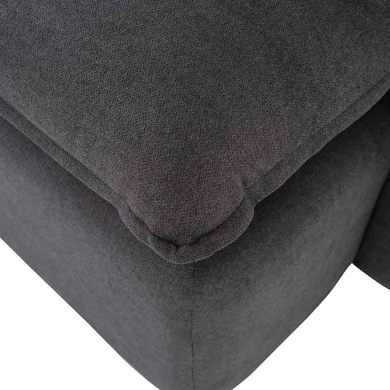 Sofá cama Calm de Deurope en gris oxford, tapizado en tela, con estructura moderna y dimensiones de 214 cm de ancho.