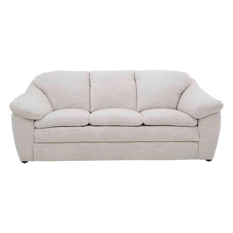 Sofá Chloe de 2 piezas en tela marfil, con respaldo y asiento acolchados, tamaño 212x90x96 cm, deurope.com.mx