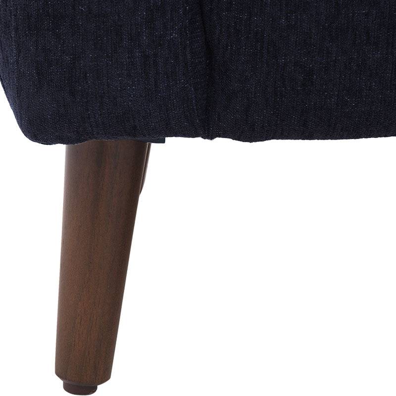 Sofá de sala Eugenia de 2 piezas en tela negra con textura afelpada, estructura de madera de pino, dimensiones 215x92x91 cm.