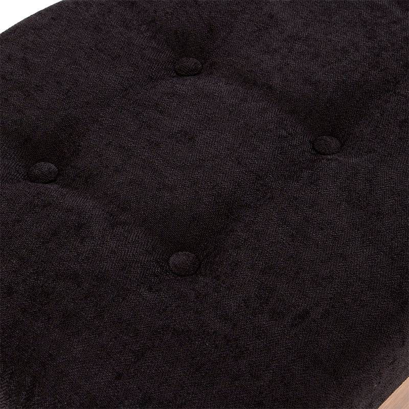 Zapatera Lazy de deurope.com.mx en color nogal y negro, estructura de melamina, con puertas de tela y tejido plano, tamaño 120x47x40 cm.
